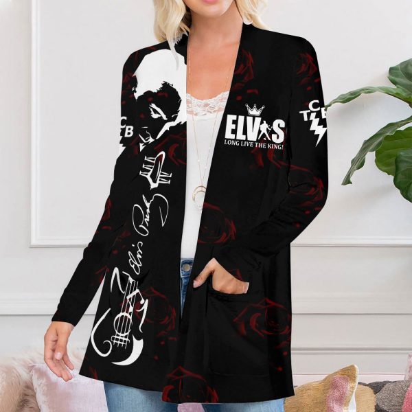 Elvis Presley Women's Patch Pocket Cardigan - ANHNV 3141