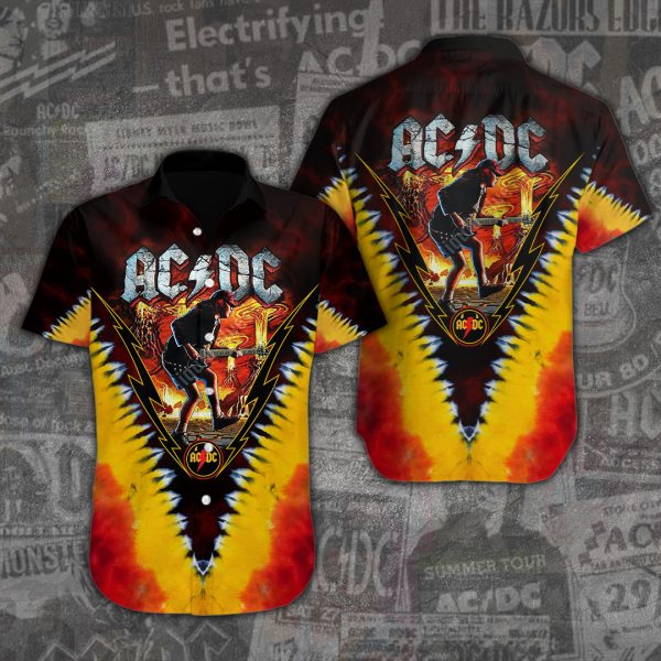 Rock Music Short Sleeve Dress Shirt - ANHNV 3159