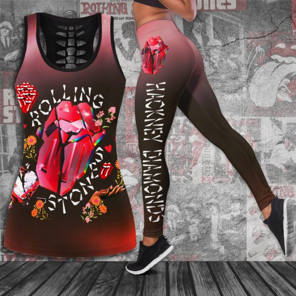The Rolling Stones Hollow Tank Top Leggings - ANHNV 3186