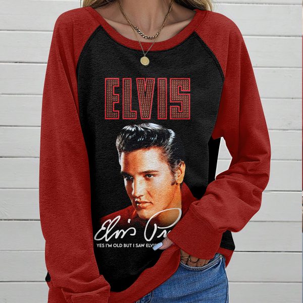 Elvis Presley Round Neck Raglan Sleeve Sweatshirt – ANHNV 3189