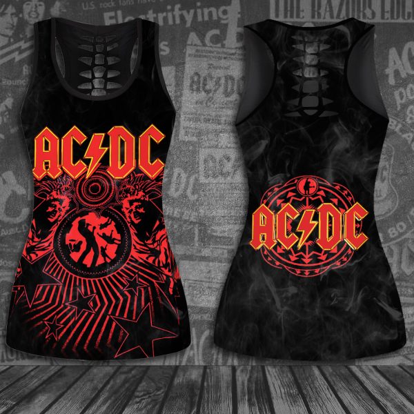Rock Music Hollow Tank Top Leggings - ANHNV 3322