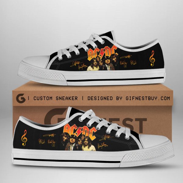 Rock Music Low Top Canvas Shoes - ANHNV 3326