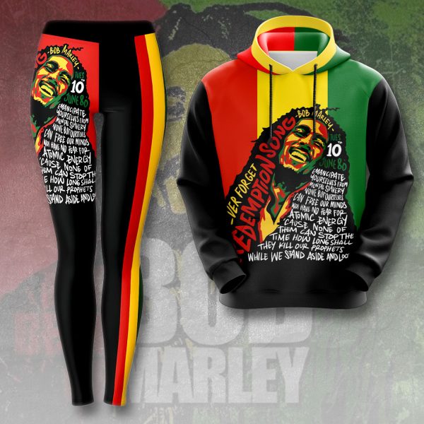 Bob Marley 3D Hoodie Leggings - VANDH 1700