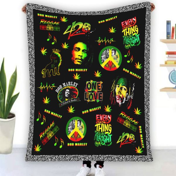 Bob Marley Flannel Blanket - VANDH 1693