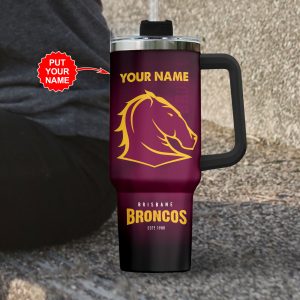 Personalized Brisbane Broncos 40oz Stanley Tumbler - VANDH 1812