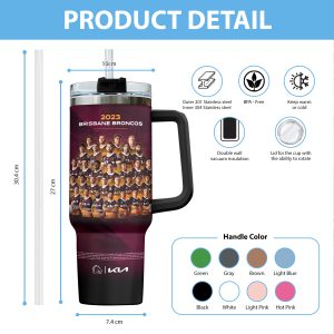 Personalized Brisbane Broncos 40oz Stanley Tumbler - VANDH 1812