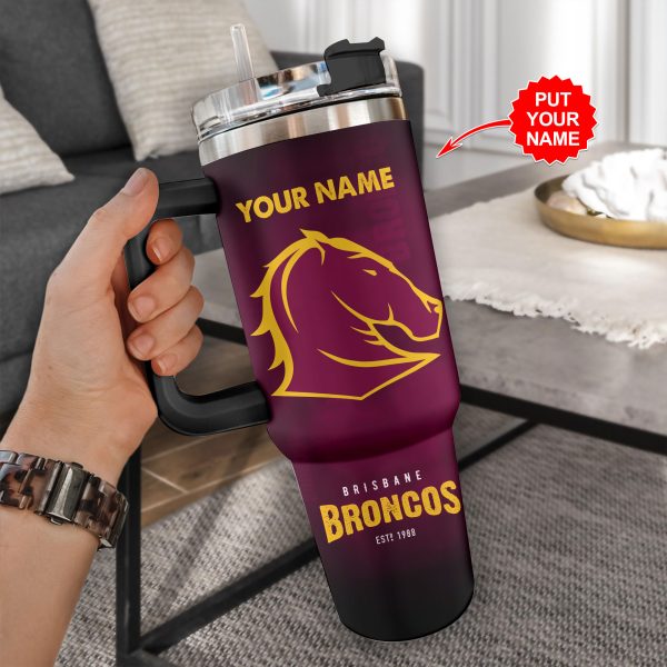 Personalized Brisbane Broncos 40oz Stanley Tumbler - VANDH 1812