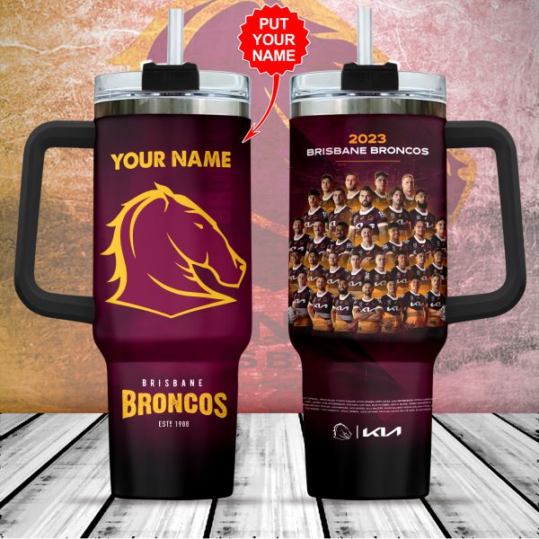 Personalized Brisbane Broncos 40oz Stanley Tumbler - VANDH 1812
