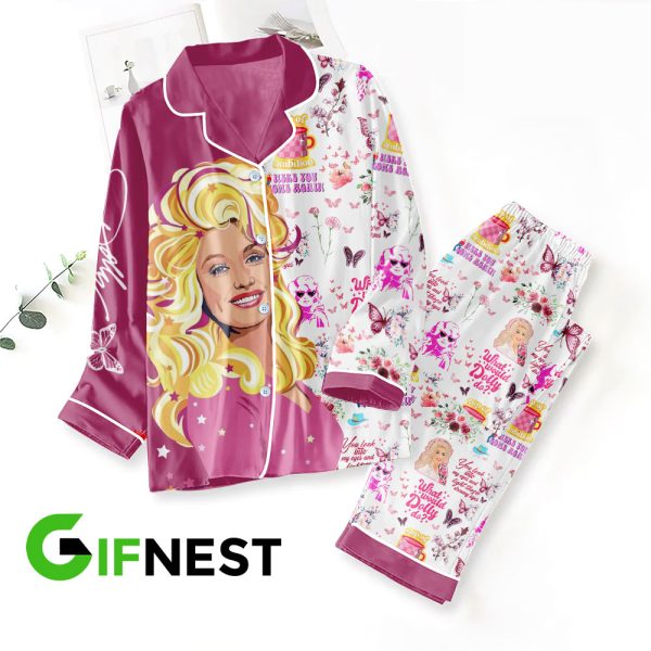 Dolly Parton Button Down Pajamas Set – VANDH 1658