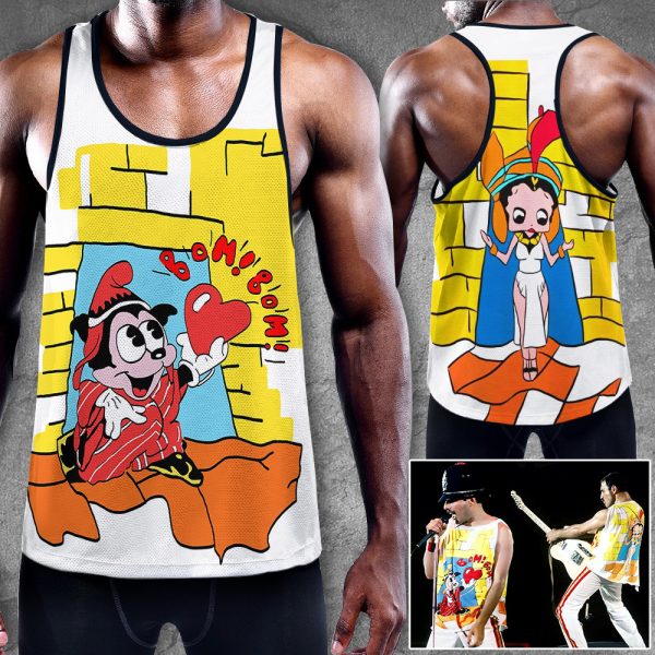 Freddie Mercury Y-Back Muscle Tank Top - MAITM 4948