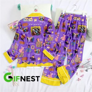 Friends Button Down Pajamas Set – VANDH 1498