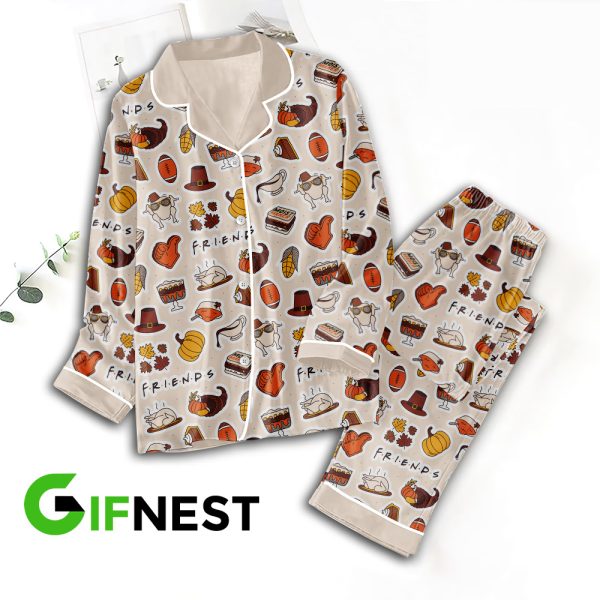 Friends Button Down Pajamas Set – TANTN 3113
