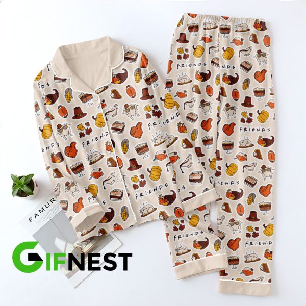 Friends Button Down Pajamas Set – TANTN 3113