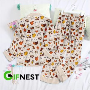 Friends Button Down Pajamas Set – TANTN 3113