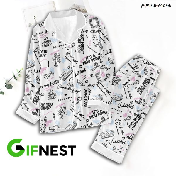 Friends Button Down Pajamas Set – TANTN 3114