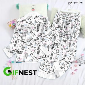 Friends Button Down Pajamas Set – TANTN 3114
