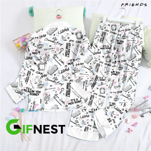 Friends Button Down Pajamas Set – TANTN 3114