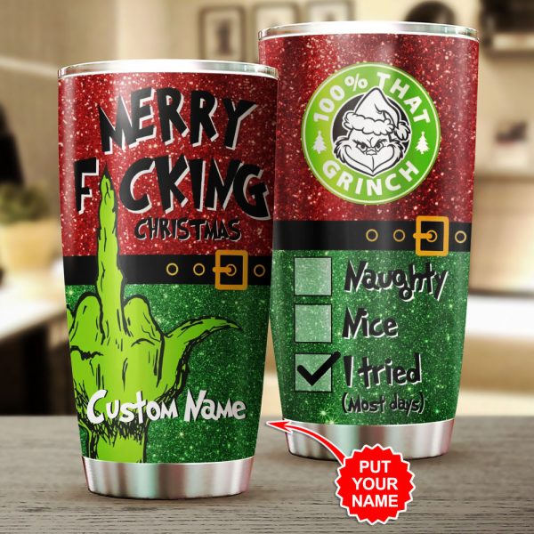 Personalized Grinch Tumbler Cup - VANDH 1576