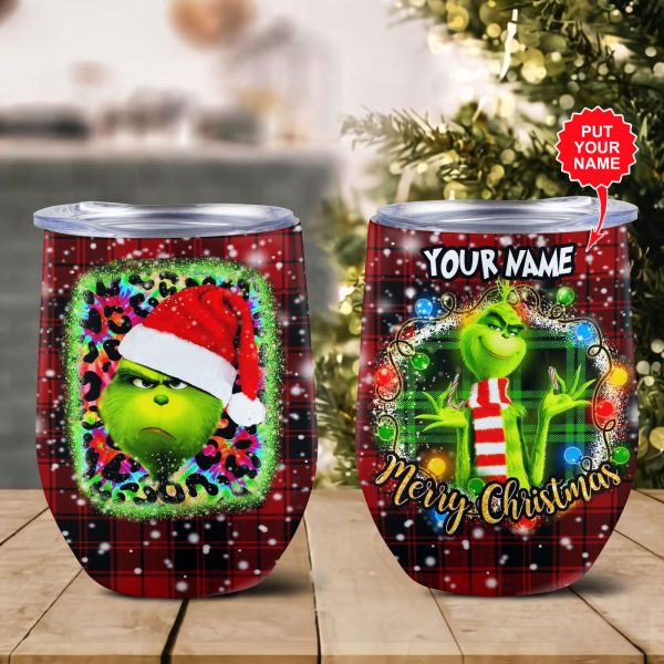 Personalized Grinch Wine Tumbler - VANDH 1590