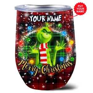 Personalized Grinch Wine Tumbler - VANDH 1590