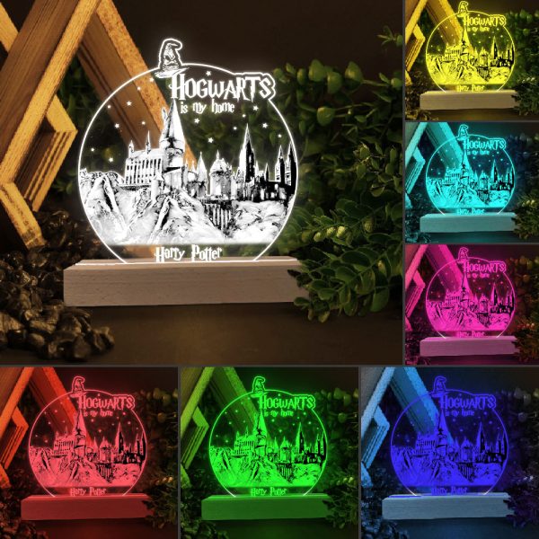 Harry Potter Led Light with Wooden Base (7 Colors) - VANDH 1593