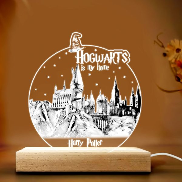 Harry Potter Led Light with Wooden Base (7 Colors) - VANDH 1593
