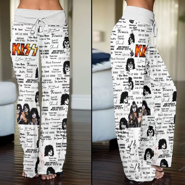 Kiss Band High-Waisted Straight-Leg Trousers - HOATT 3873