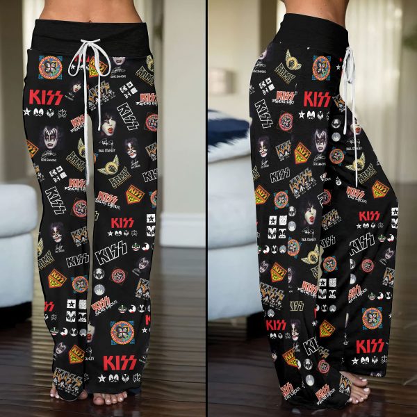 Kiss Band High-Waisted Straight-Leg Trousers - HOATT 3874