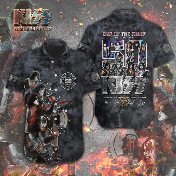Kiss Band Short Sleeve Dress Shirt - TANTN 3361