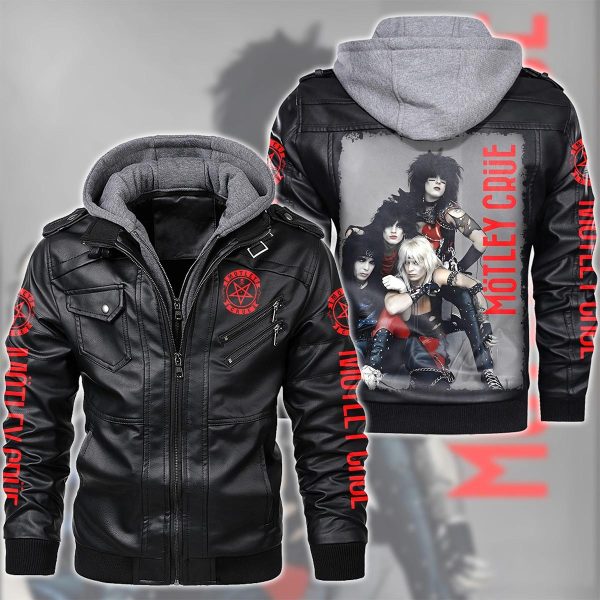 Mötley Crüe 2D Hooded Leather Coat - TANTN 3293