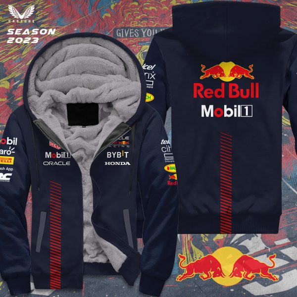 Red Bull Racing F1 3D Fleece Zip Up Hoodie - TANTN 3390