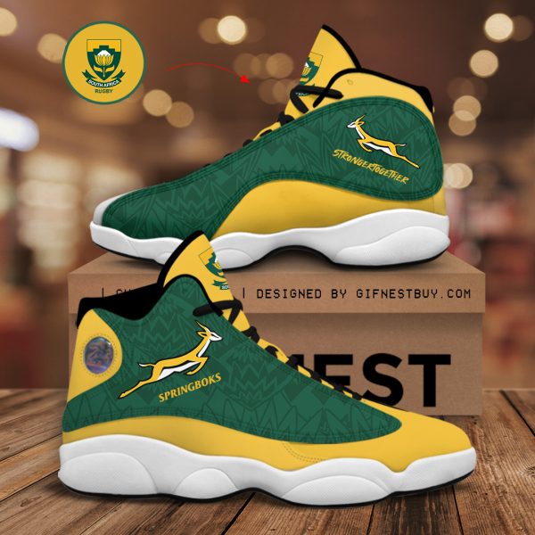 South Africa National Rugby Union Team Springboks Jordan 13 Sneaker - TANTN 3143