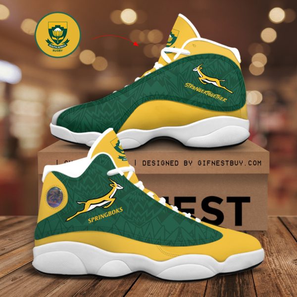 South Africa National Rugby Union Team Springboks Jordan 13 Sneaker - TANTN 3143