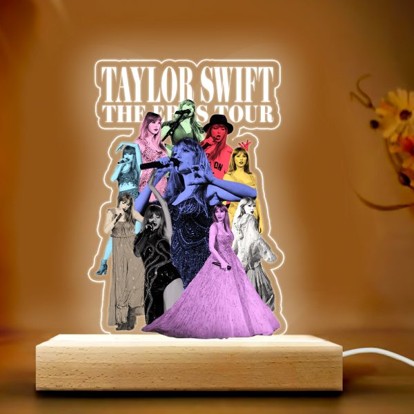 Taylor Swift Led Light with Wooden Base (7 Colors) - TANTN 3230
