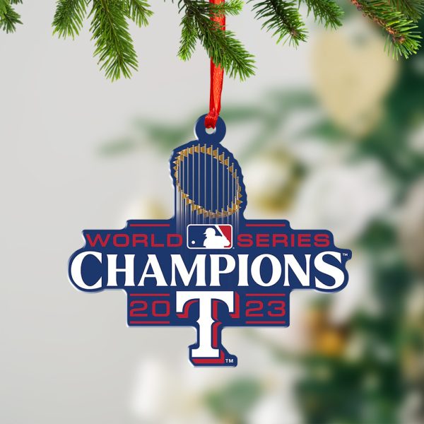 Texas Rangers Custom Shape 1-sided Acrylic Ornament - TANTN 3030.2