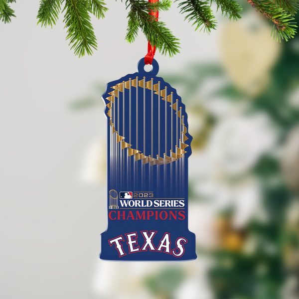 Texas Rangers Custom Shape 1-sided Acrylic Ornament - TANTN 3030.4