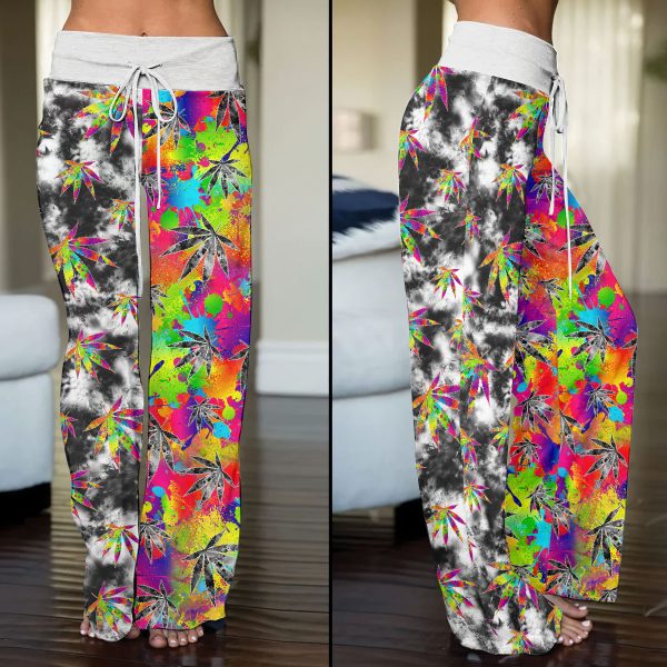 Weed High-Waisted Straight-Leg Trousers - VANDH 1741