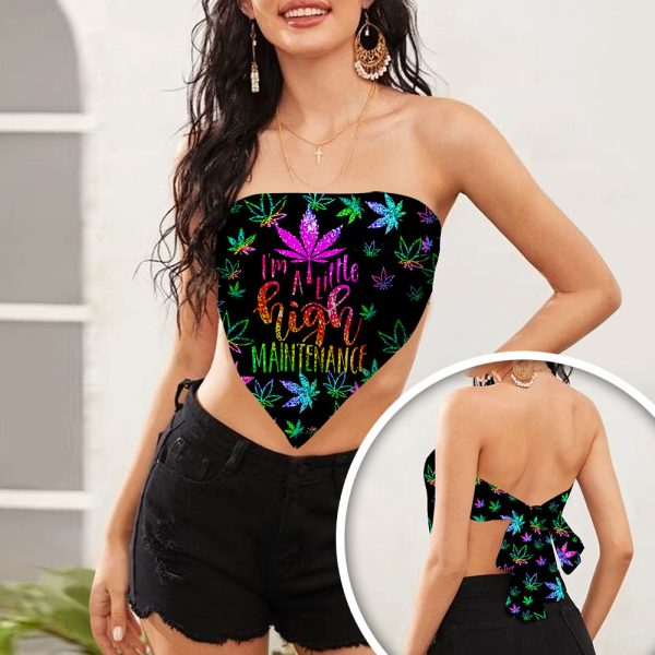 Weed 3D Triangle Tube Top - VANDH 1645