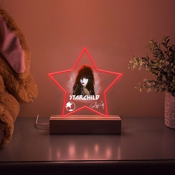 Kiss Band Led Light with Wooden Base (7 Colors) - MAITM 5091