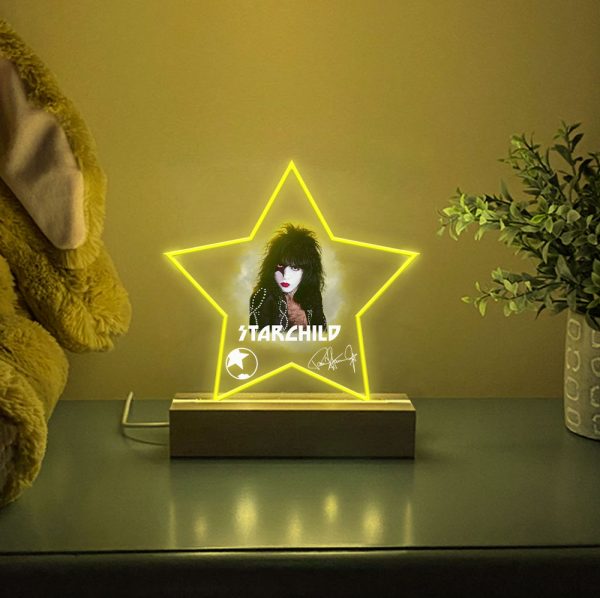 Kiss Band Led Light with Wooden Base (7 Colors) - MAITM 5091