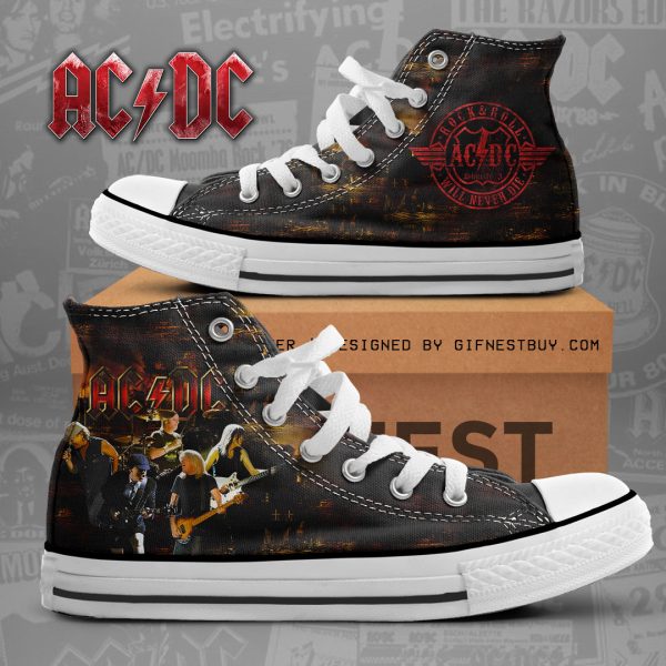 Rock Music High Top Canvas Shoes - NGHIAVT 1086