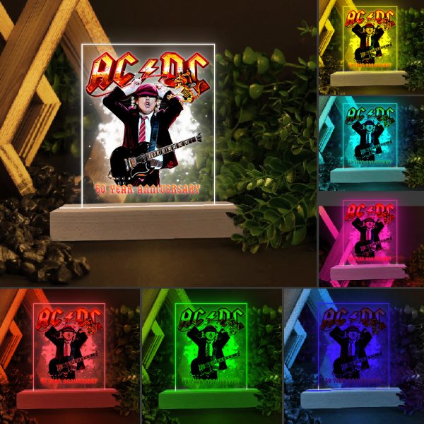 Rock Music Led Light with Wooden Base (7 Colors) - TANTN 3483