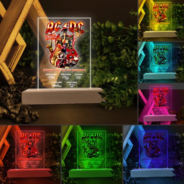 Rock Music Led Light with Wooden Base (7 Colors) - TANTN 3484