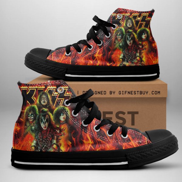 Kiss Band High Top Canvas Shoes - ANHNV 3374