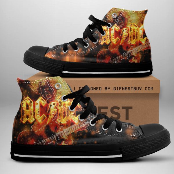 Rock Music High Top Canvas Shoes - ANHNV 3363