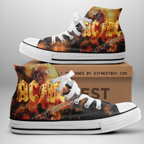 Rock Music High Top Canvas Shoes - ANHNV 3363