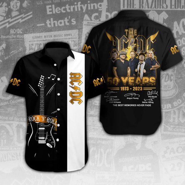 Rock Music Short Sleeve Dress Shirt - ANHNV 3378