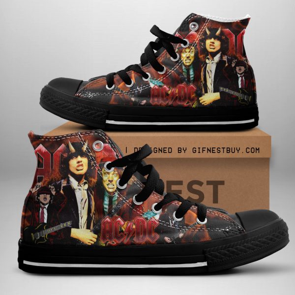 Rock Music High Top Canvas Shoes - ANHNV 3389