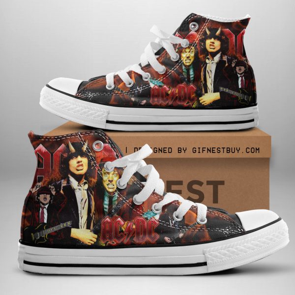 Rock Music High Top Canvas Shoes - ANHNV 3389