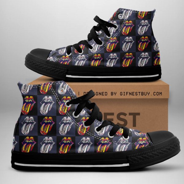 The Rolling Stones High Top Canvas Shoes - ANHNV 3495